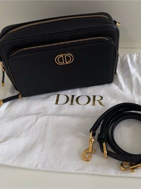 Dior Black Crossbody Bag with Gold Hardware